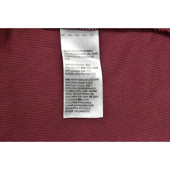 NEW Chico's Size 3 Red Short Sleeve Solid Modal Blend Blouse Top Crew Neck - Picture 9 of 9